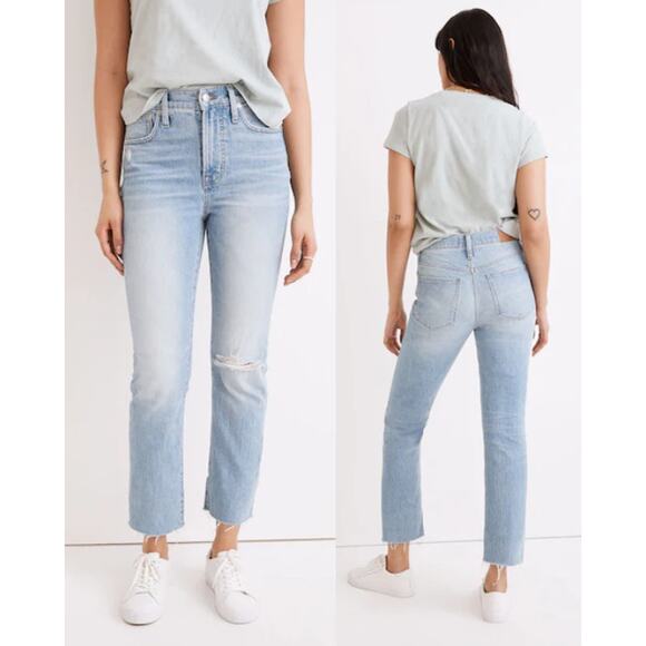 Madewell Denim - NWT Madewell The Perfect Vintage High Rise Distressed Tapered Jean Coney Wash 25